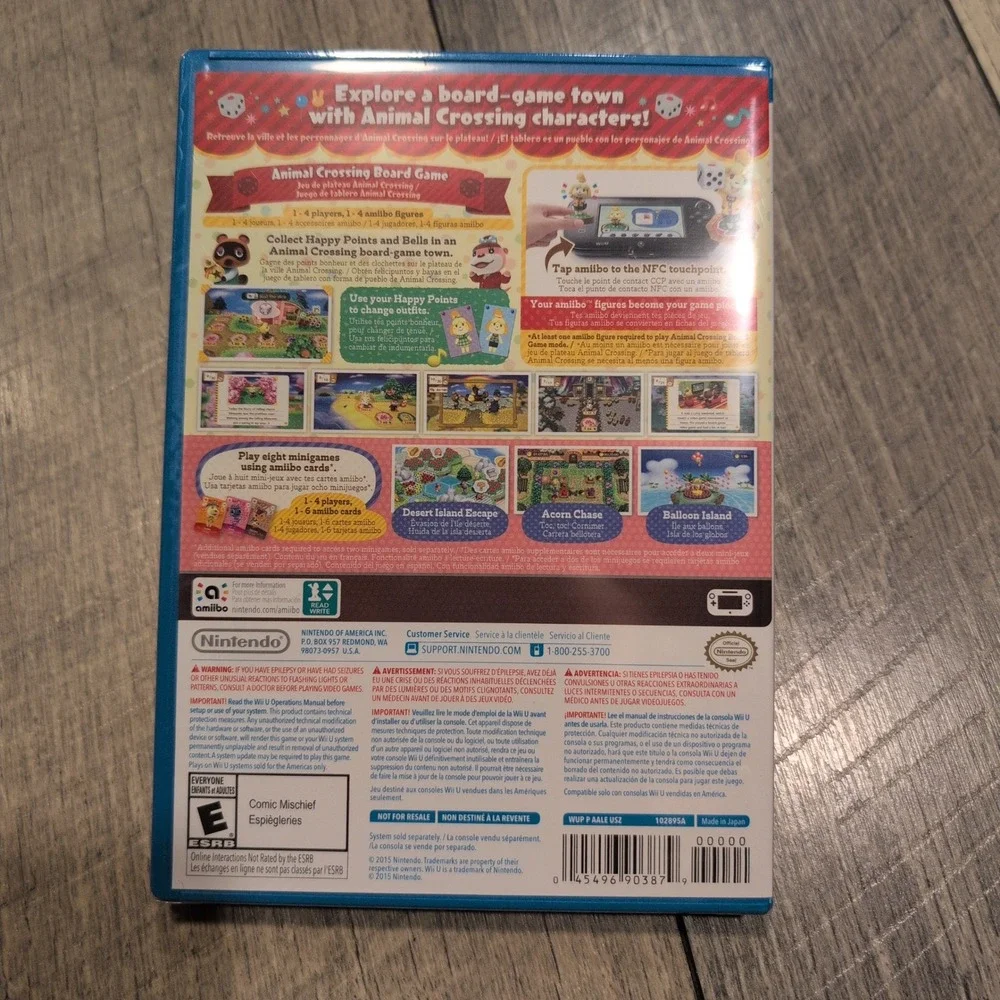 Nintendo‎ Animal Crossing Amiibo  sealed Festival Wii U Board Game